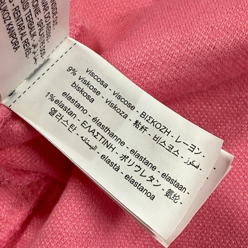 Zara Structured Jacquard Pink Tweed A-Line Midi Skirt Large - Picture 6 of 9